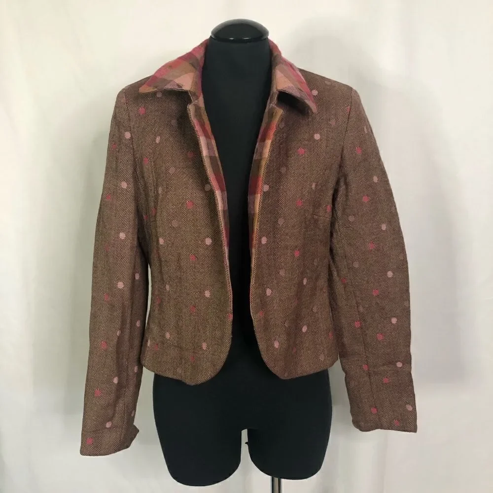 Vintage‎ Garfield & Marks Wool Polka Dot Cropped Jacket - Women’s 6